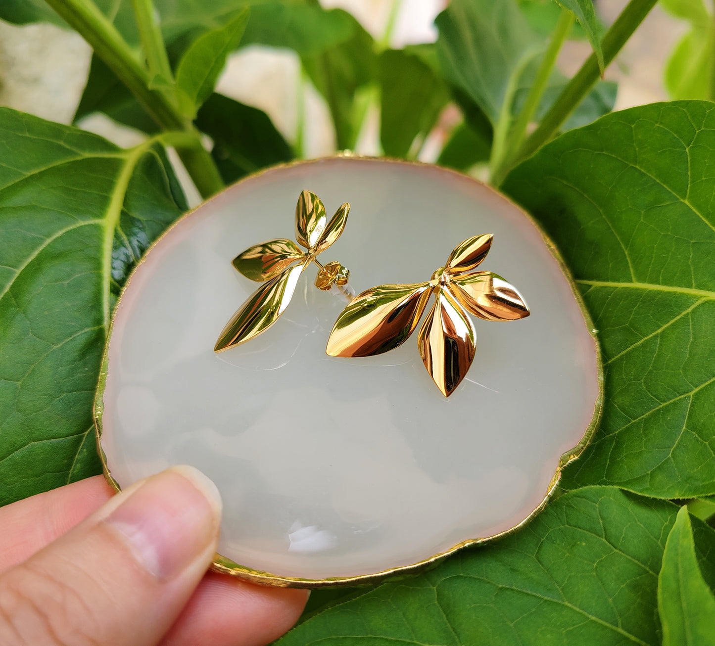 BOUCLES D'OREILLES FLEUR D'OR