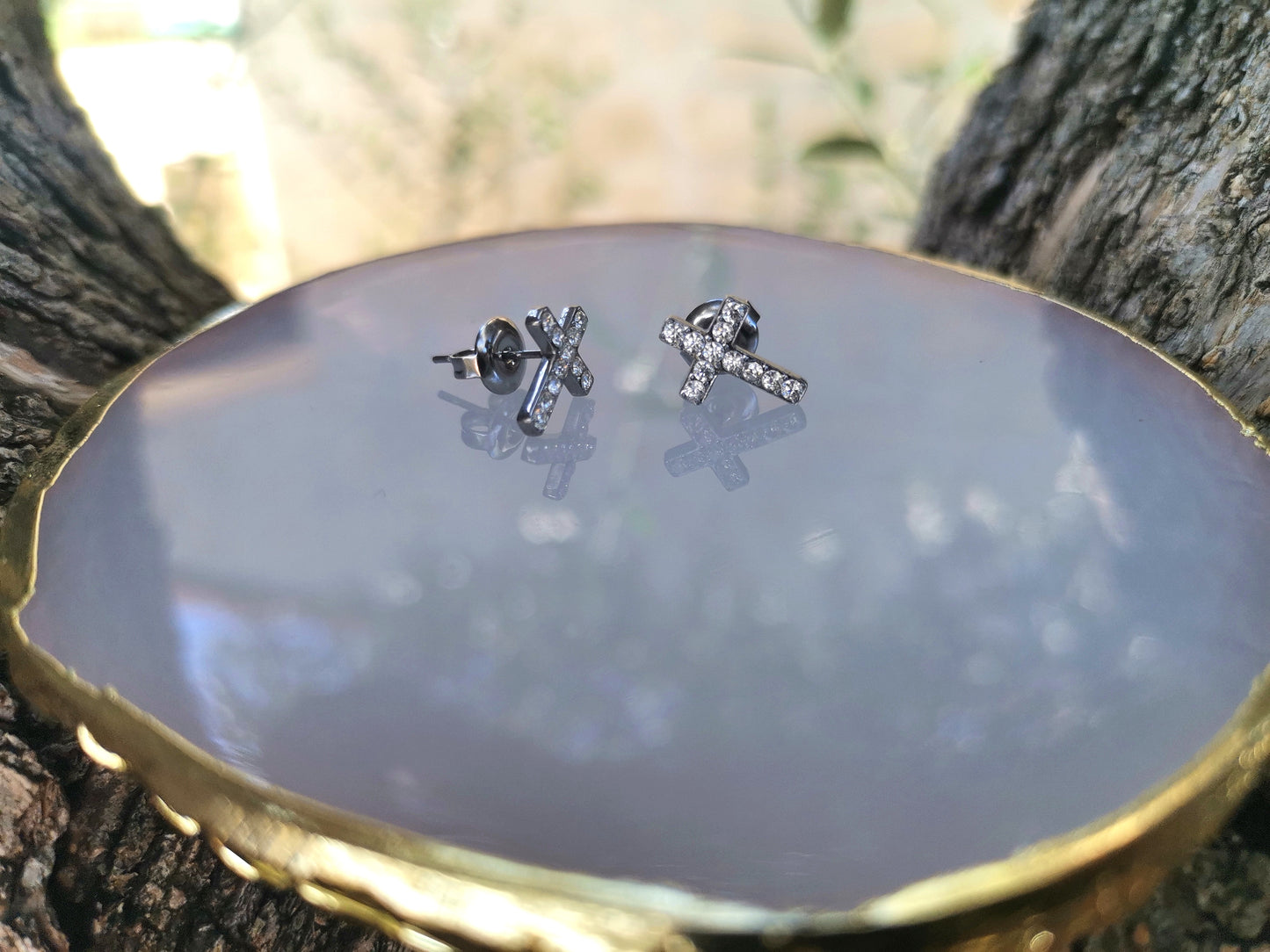 BOUCLES D'OREILLES CROIX