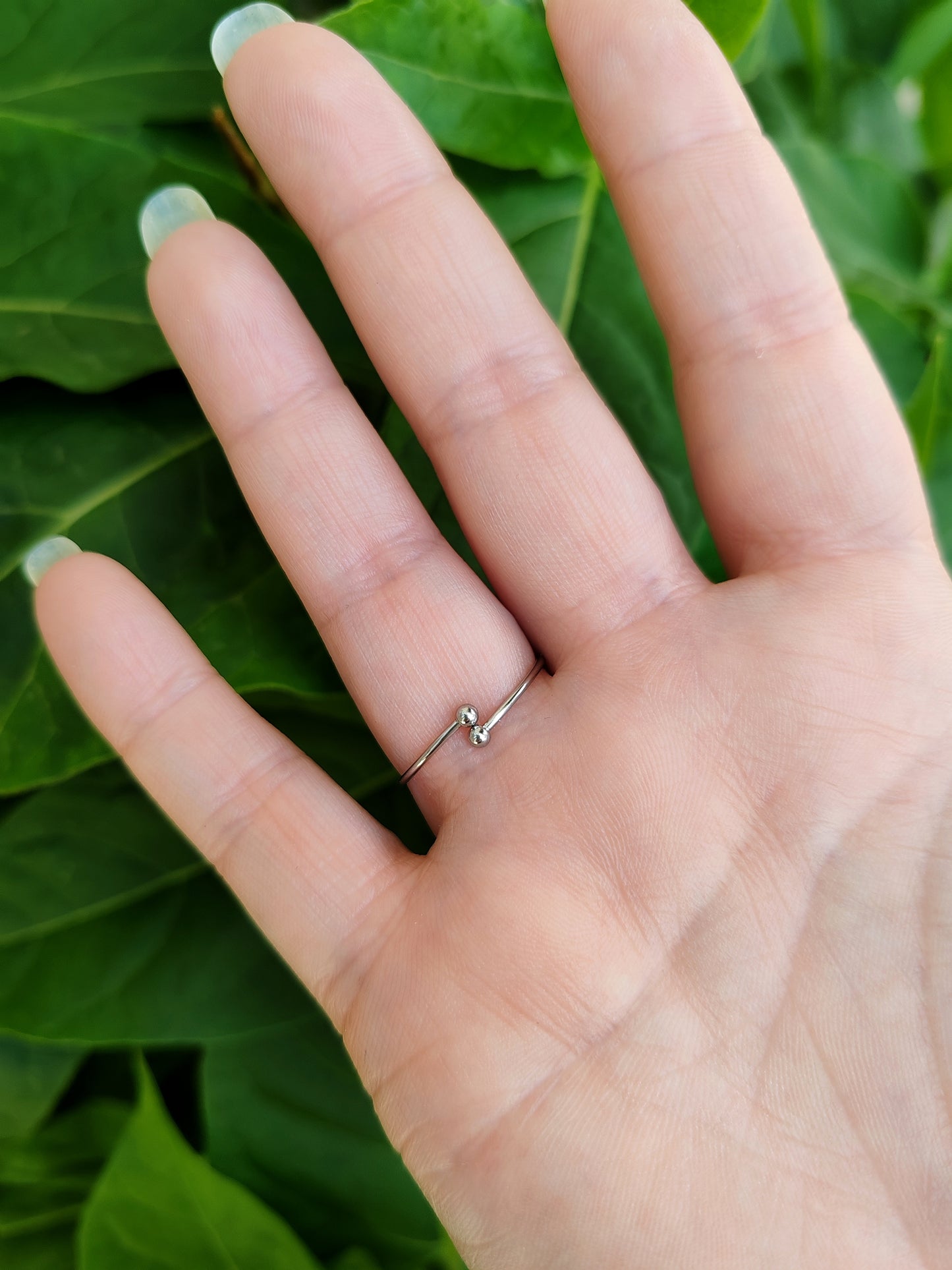 BAGUE TRÈFLE NACRÉE