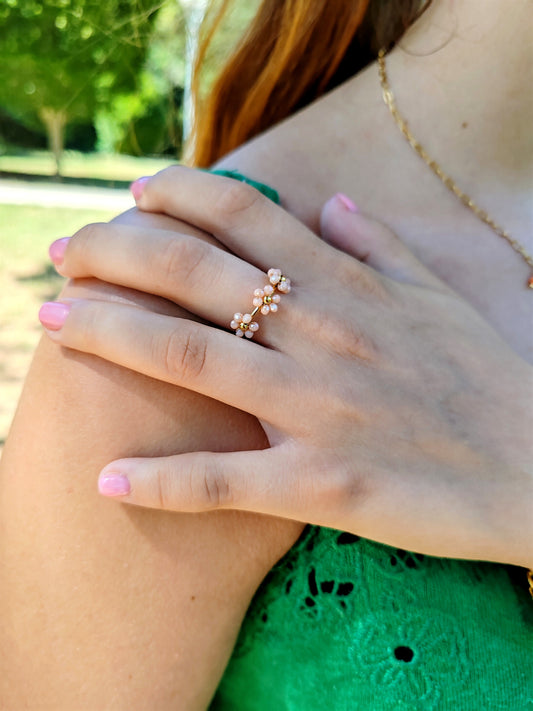 BAGUE PERLES DE PRINTEMPS
