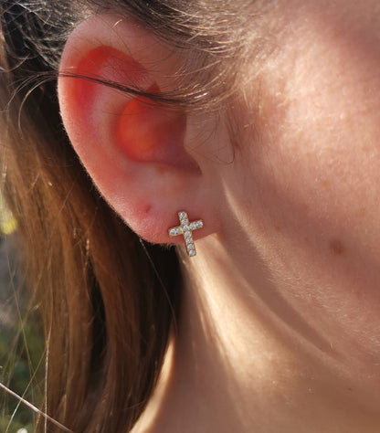 BOUCLES D'OREILLES CROIX