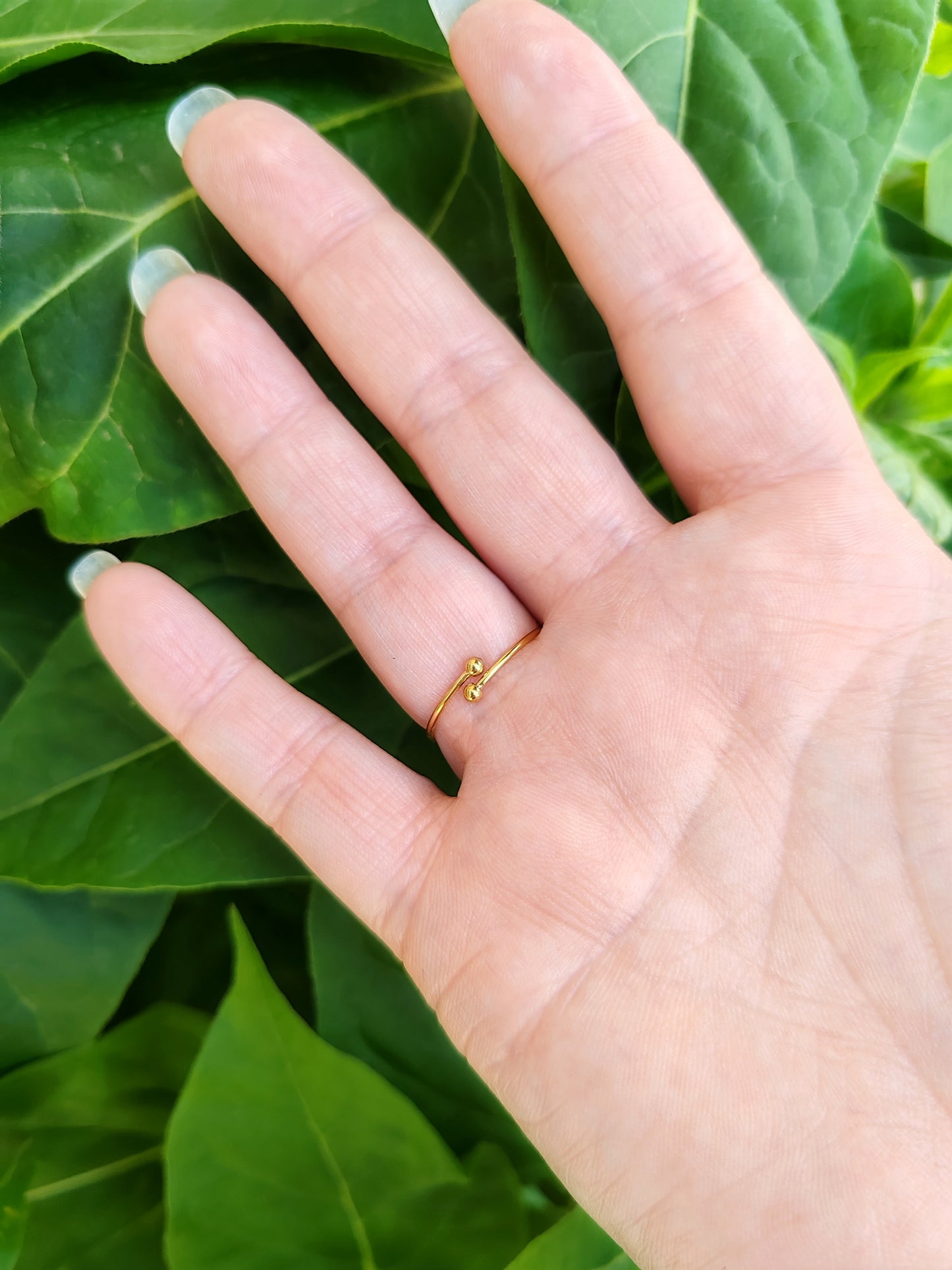 BAGUE TRÈFLE NACRÉE