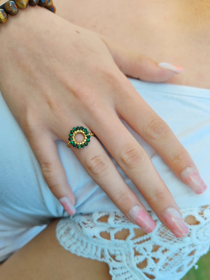 BAGUE MALACHITE