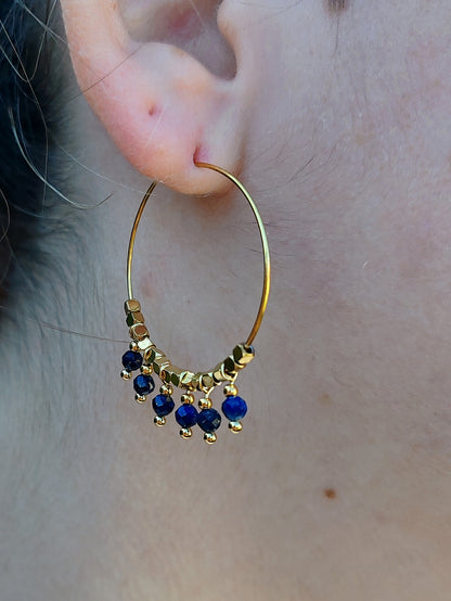 BOUCLES D'OREILLES LAPIS LAZULI